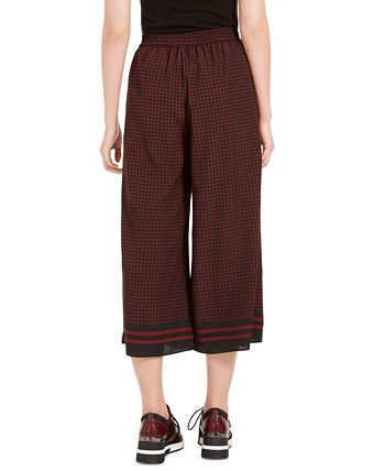 Michael Kors Women's Check Cropped Wear to Work Pants Gray Size Large main image 0