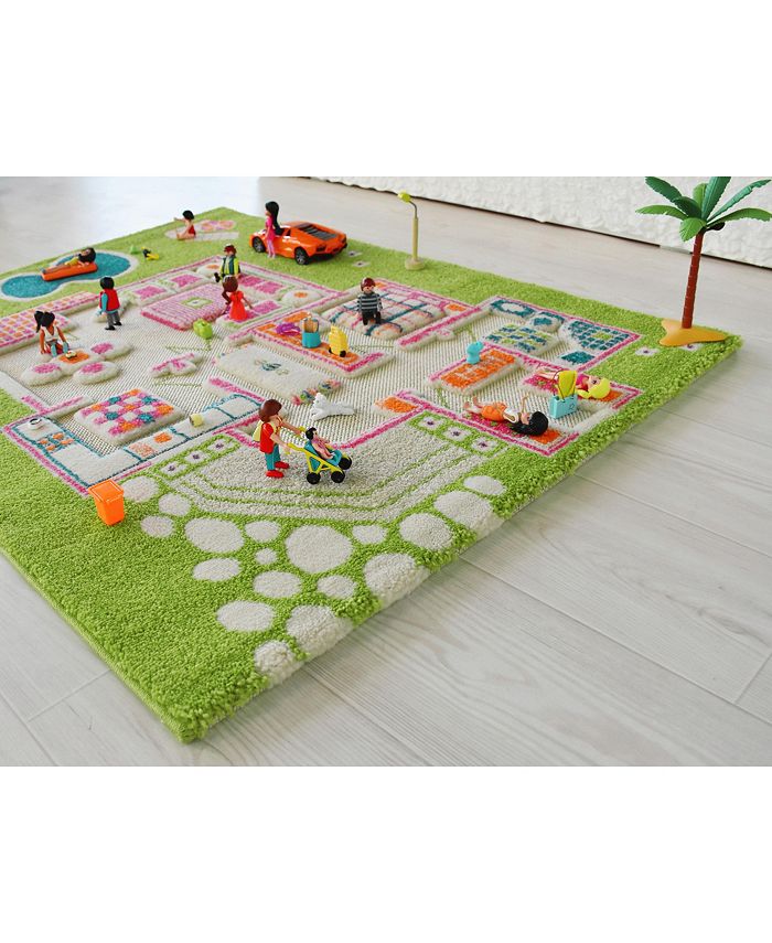 IVI Playhouse Green 3D Play Rug - Macy's