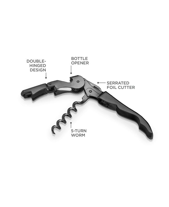 Viski Gunmetal Black Double Hinged Corkscrew Macy's
