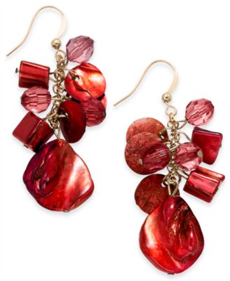 Style & Co - Shaky Bead & Shell Drop Earrings