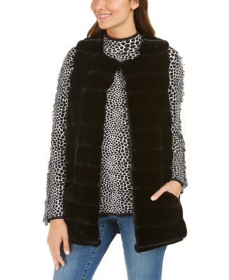 INC International Concepts INC Quilted Faux-Fur Duster, Created for ...