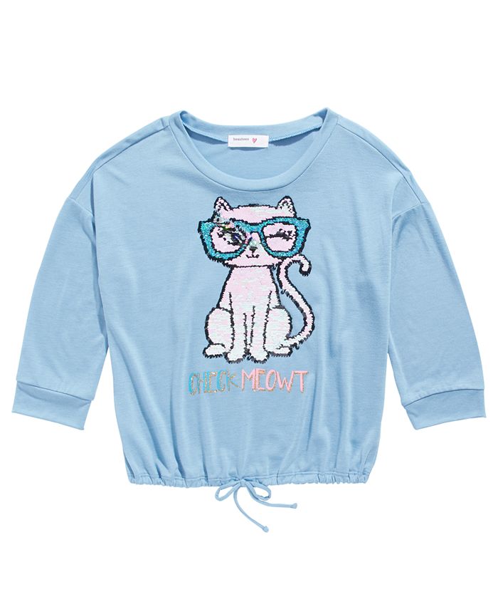 Sequin cat store shirt