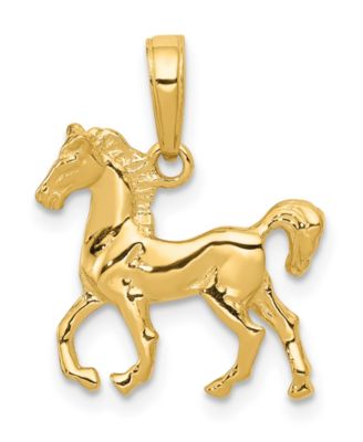 Macy's - Standing Horse Pendant in 14k Yellow Gold