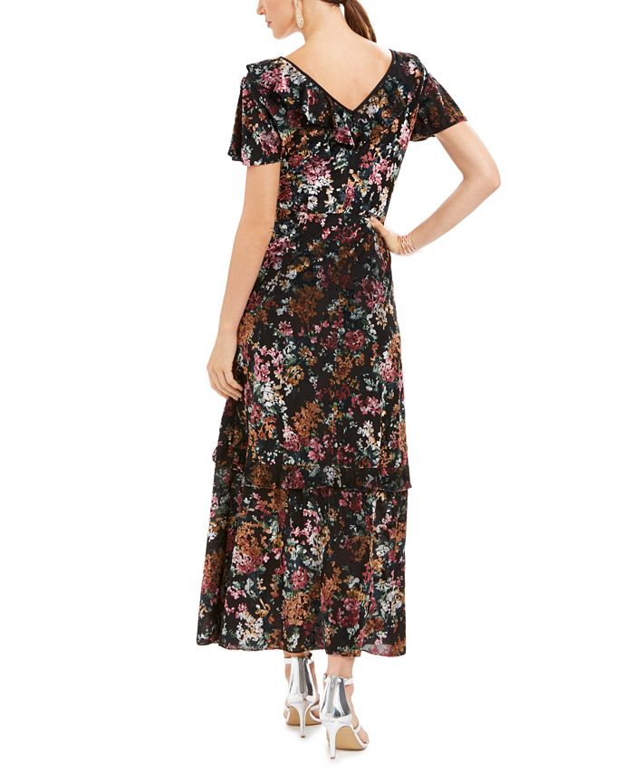 INC International Concepts INC Floral-Print Velvet Maxi Dress, Created ...