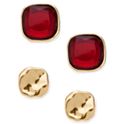2-Piece Style & Co Set Colored Stone Square Stud Earrings