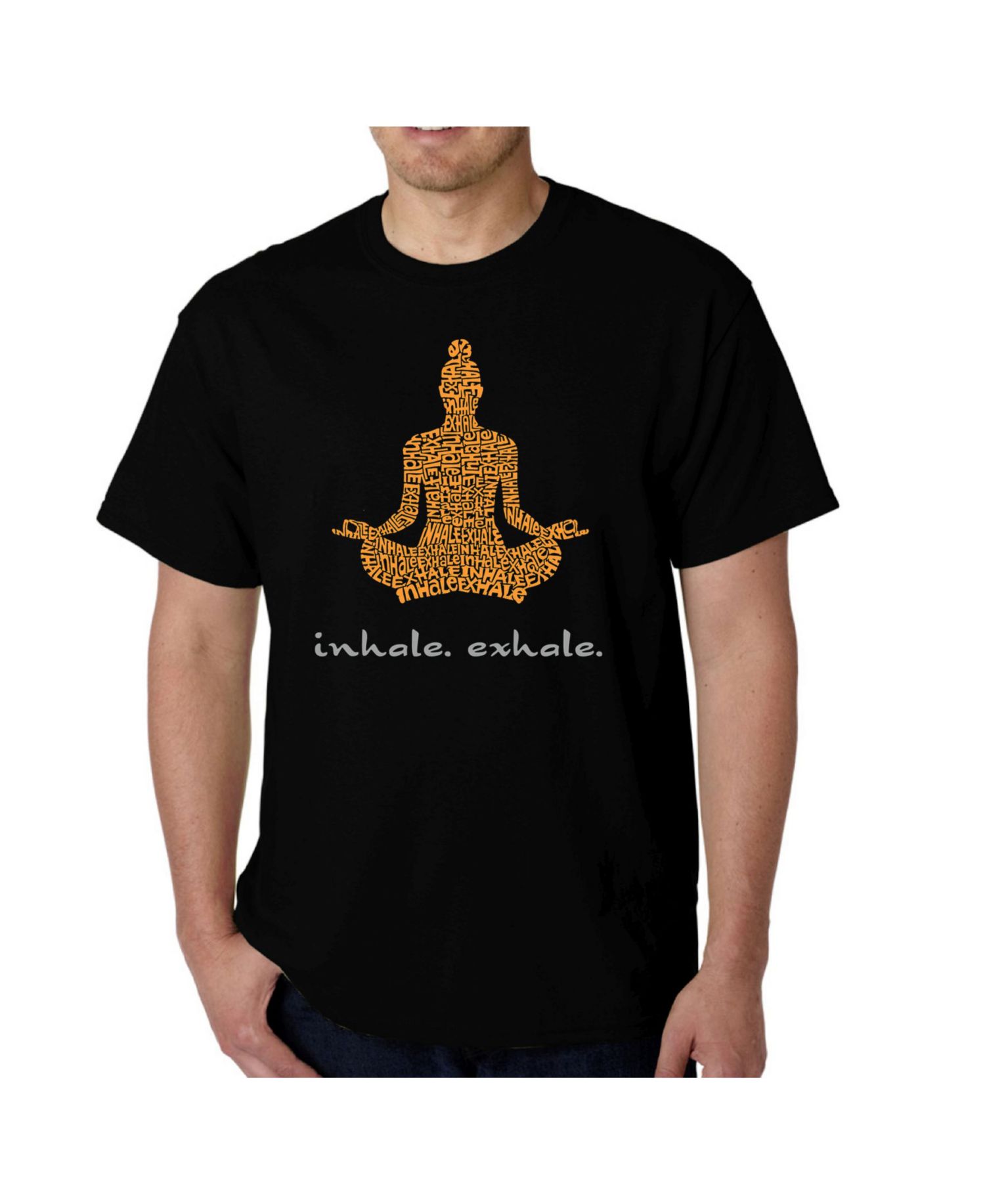 Men's Word Art T-Shirt - Inhale Exhale