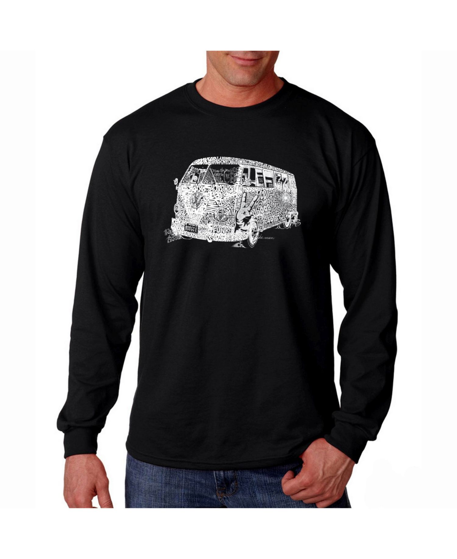 Men's Word Art Long Sleeve T-Shirt - The 70's