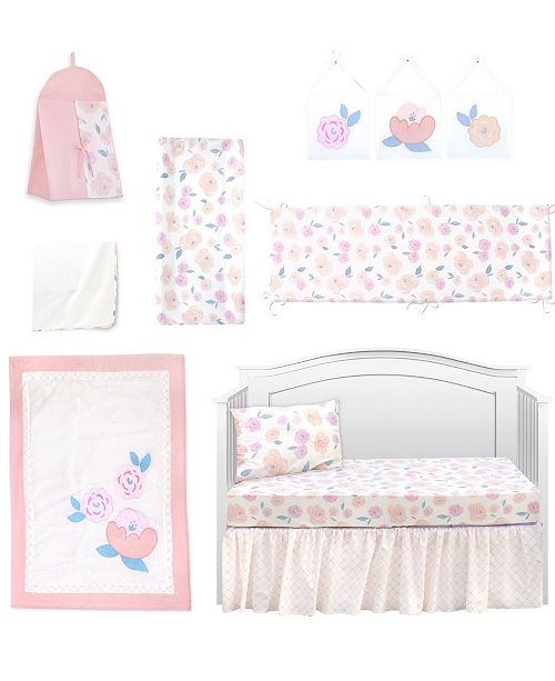 Pam Grace Creations Vintage Like Rose 10 Piece Crib Bedding Set