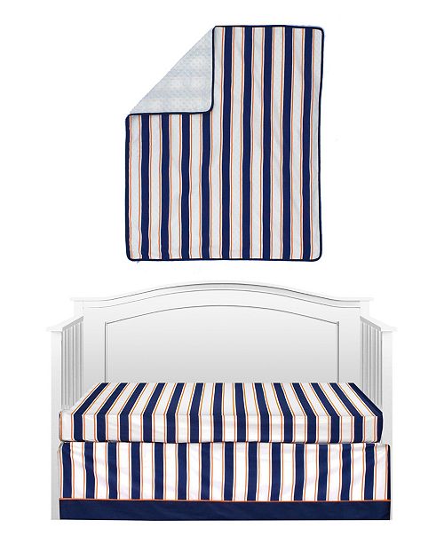 Pam Grace Creations Vintage Like Sports 3 Piece Crib Bedding Set