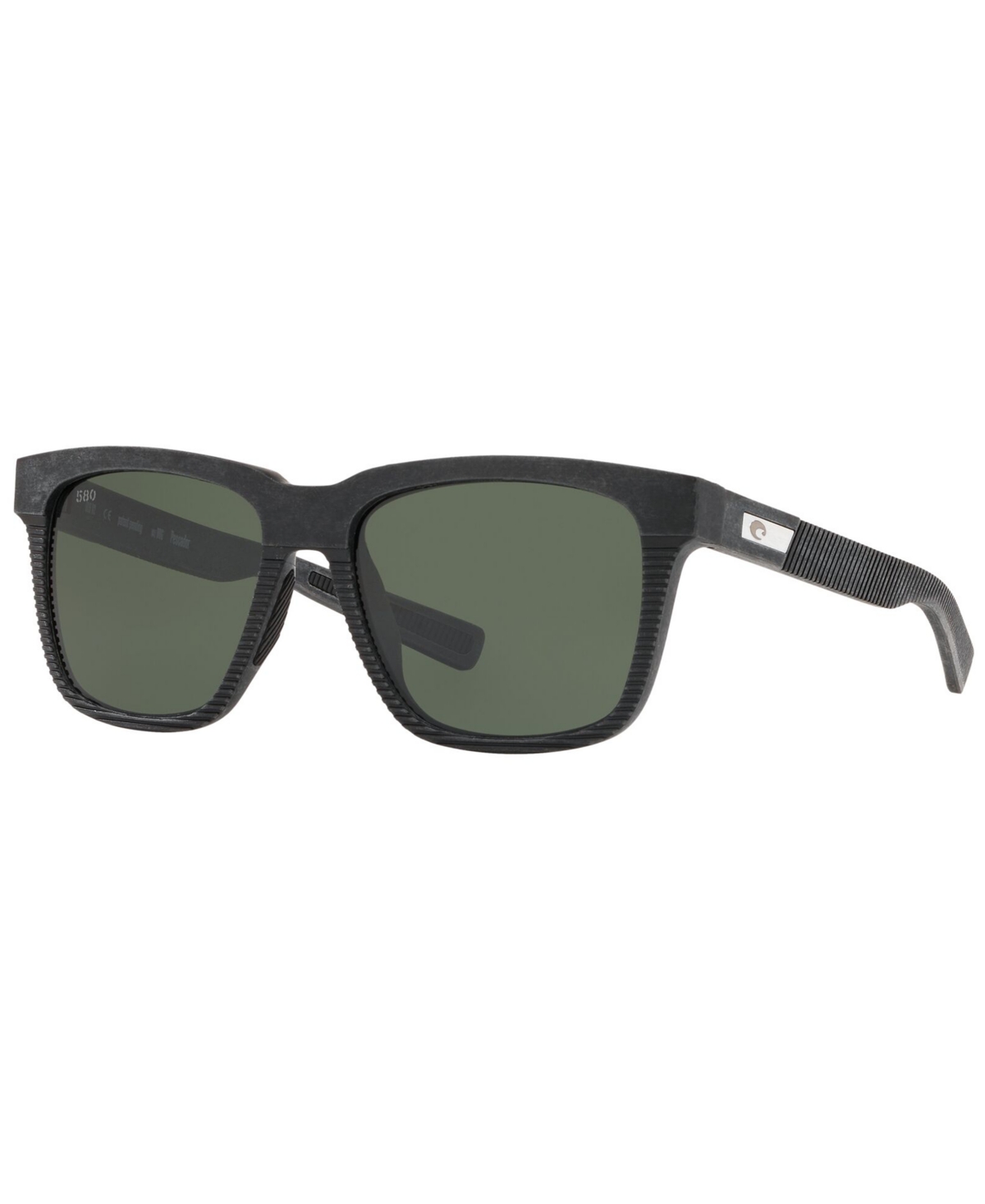 Costa Del Mar Men's Polarized Sunglasses, Pescador 55 In Black,grey