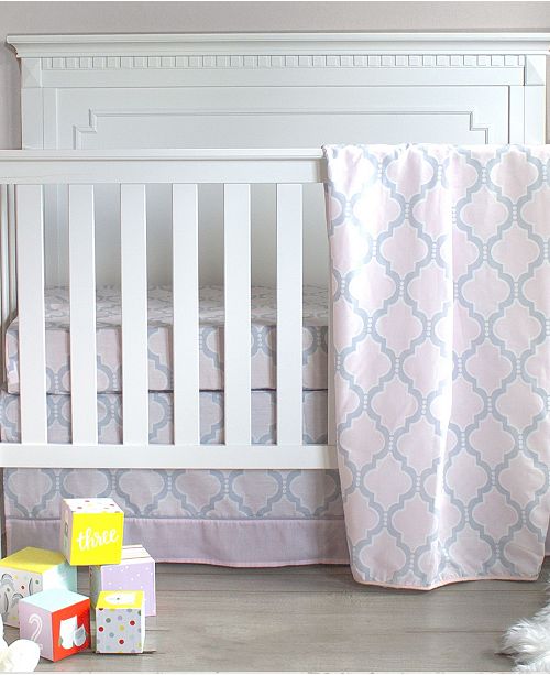 Pam Grace Creations Pretty In Trellis 3 Piece Crib Bedding Set