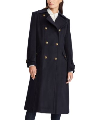 lauren ralph lauren wool blend military coat