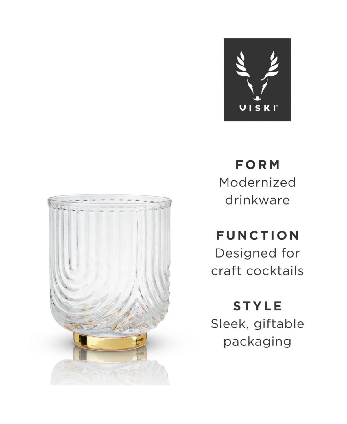 Viski Gatsby Tumblers, Set of 2,