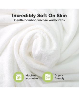 6pk Deluxe Baby Washcloths, Organic and Soft Baby Wash Cloth, Baby Bath Towel, Face Cloths