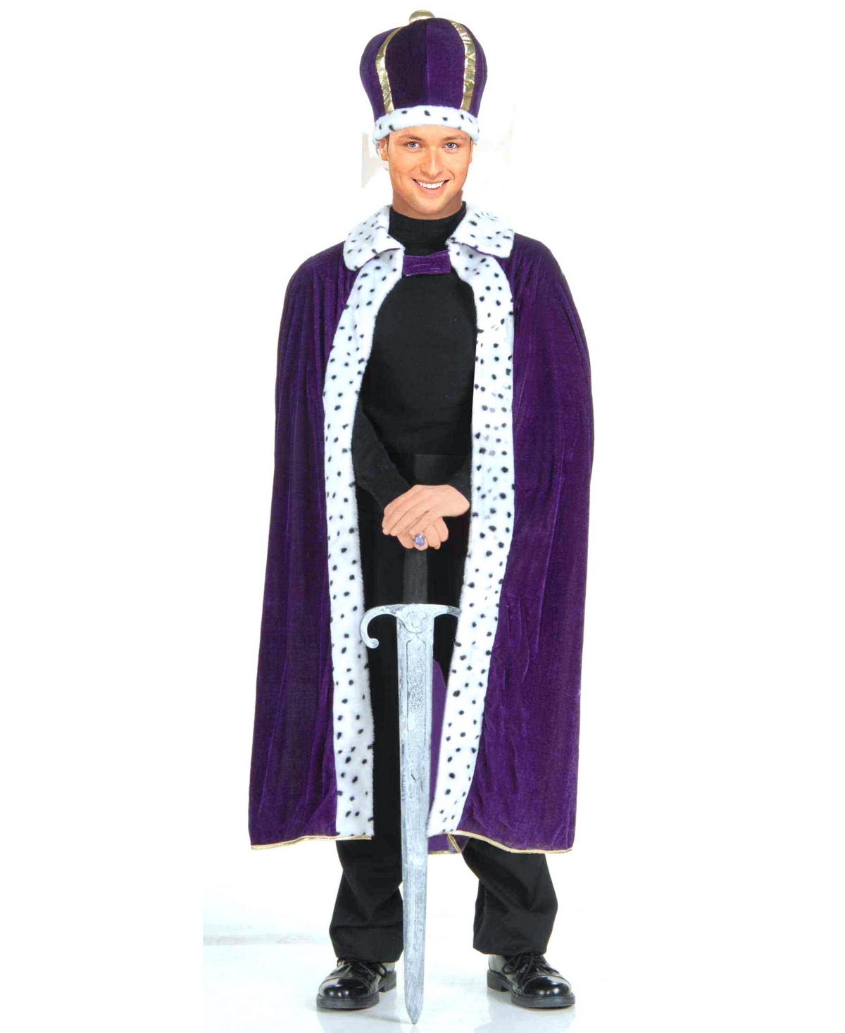 Buy Seasons Men's King Robe and Crown Costume Kit - Purple