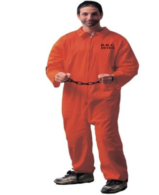 BuySeasons Buy Seasons Men's Jumpsuit Orange Costume - Macy's