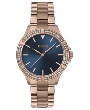 image of Boss Women-s Mini Sport Carnation Gold-Tone Stainless Steel Bracelet Watch 32mm