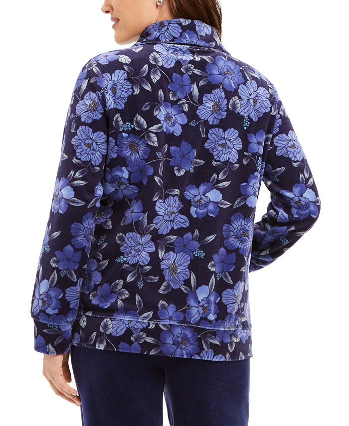 Karen Scott Sport Floral-Print Jacket, Created for Macy's & Reviews ...