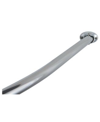Kingston Brass - Traditional Adjustable Hotel Single Curved Shower Curtain Rod in Polished Chrome