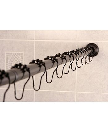 Kingston Brass - Edenscape Straight Shower Curtain ROD with Shower Curtain Rings in Oil Rubbed Bronze