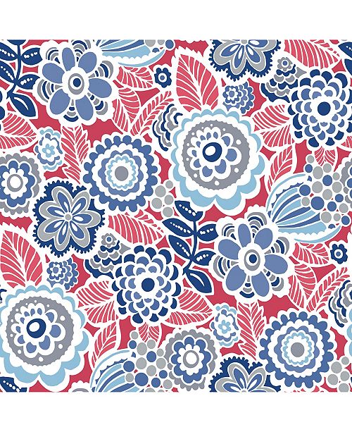 Nuwallpaper 20 5 X 2592 Dream On Red Peel Stick Wallpaper