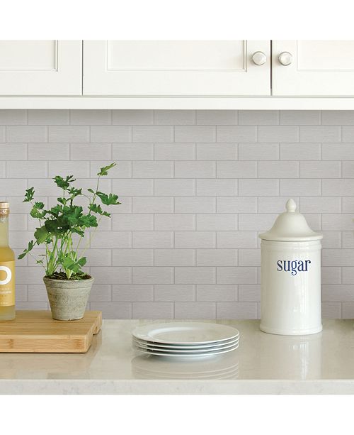 Inhome Metro Brushed Peel Stick Backsplash Tiles Reviews All