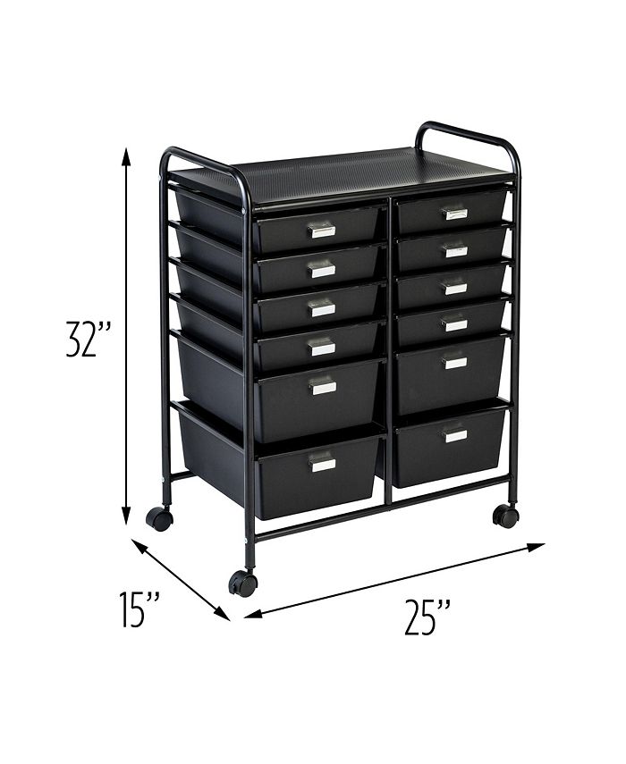 Honey Can Do 10Drawer Rolling Cart, Black Macy's