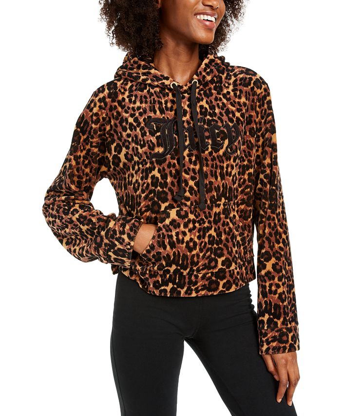 Juicy Couture Leopard Print Logo Hoodie Reviews Tops Juniors Macy S