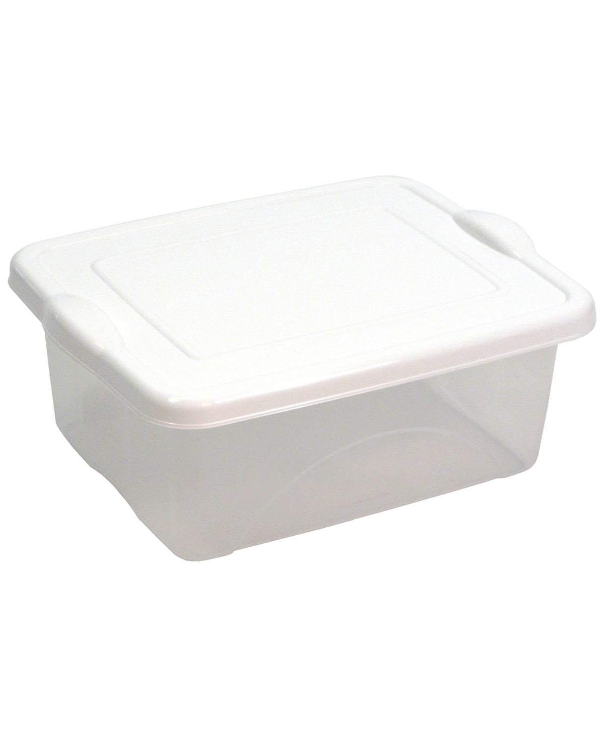 2.5 Gallon Clearview Storage with Color Snap-on Lid - White