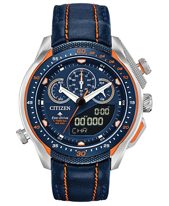 citizen eco drive chronograph leather strap