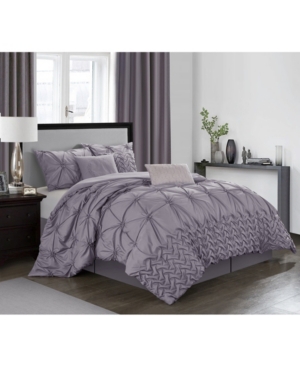 Nanshing Piercen 7-pc. California King Comforter Set Bedding In Purple