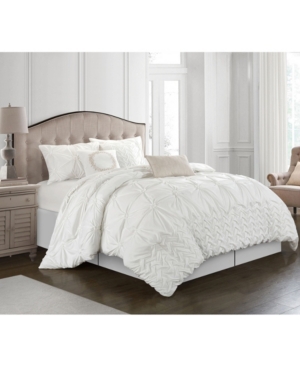 Nanshing Piercen 7-pc. California King Comforter Set Bedding In White