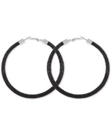 Large Pavé Hoop Earrings 3"