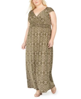 plus size empire waist maxi dress