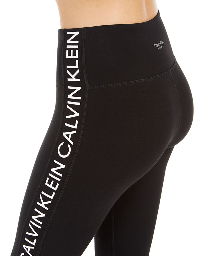 Calvin Klein Performance Logo Legging Black & White Color Size