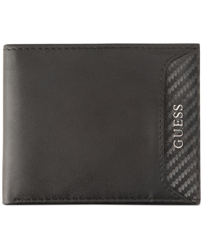 GUESS Men's RFID Leather Slimfold Wallet Macy's