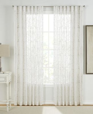 Sure Fit - Francis Embroidered 54" x 85" Sheer Curtain Set