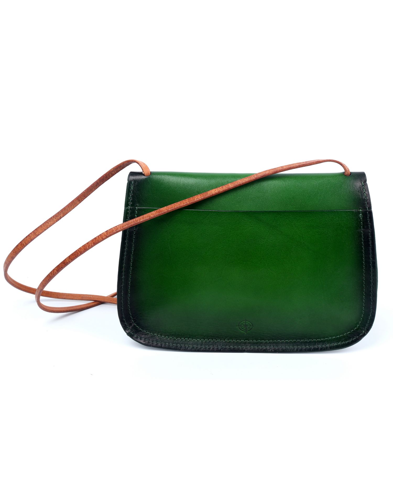 Ada Small Leather Pushlock Crossbody Bag