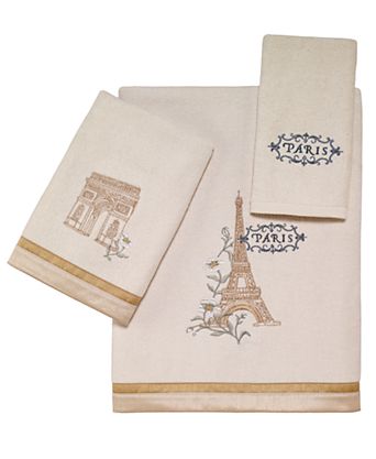 Paris Botanique Embroidered Cotton Bath Towels