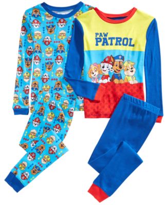 AME Little Big Boys 4-Pc. Cotton PAW Patrol Pajama Set & Reviews Pajamas - Kids -