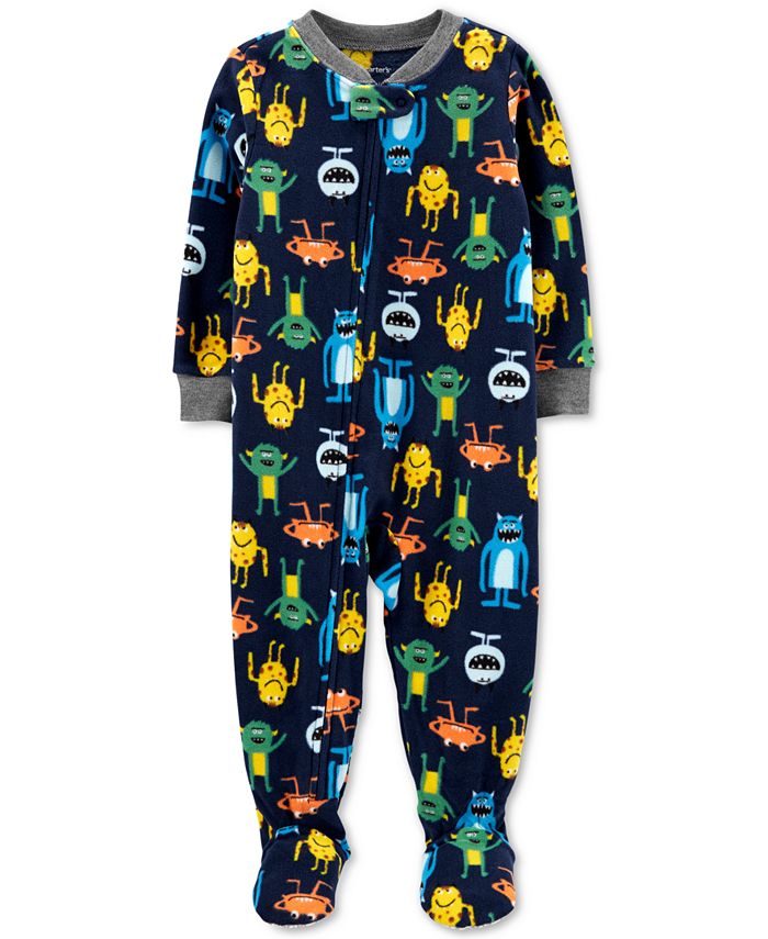 Baby boy fleece footed pajamas deals