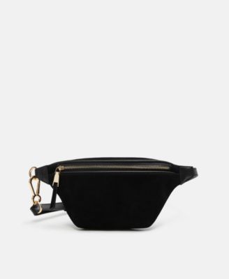 black suede bum bag