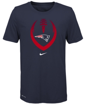 Nike Big Boys New England Patriots Football Icon T-Shirt