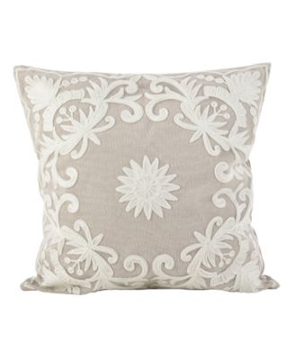 Saro Lifestyle Embroidered Decorative Pillow, 18