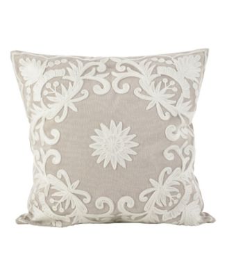 Saro Lifestyle Embroidered Decorative Pillow, 18