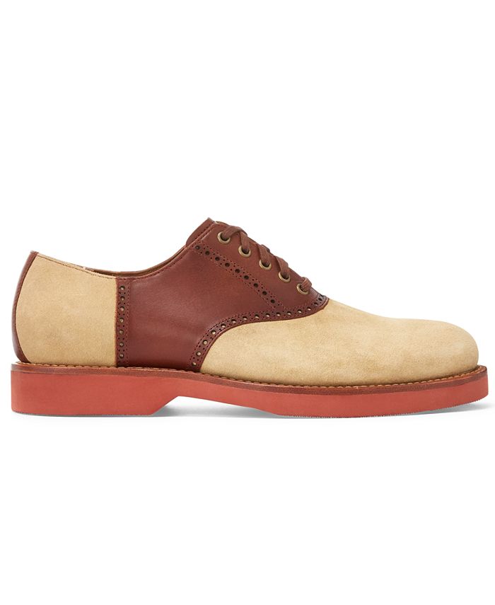 polo ralph lauren men's rhett wingtip patch oxford