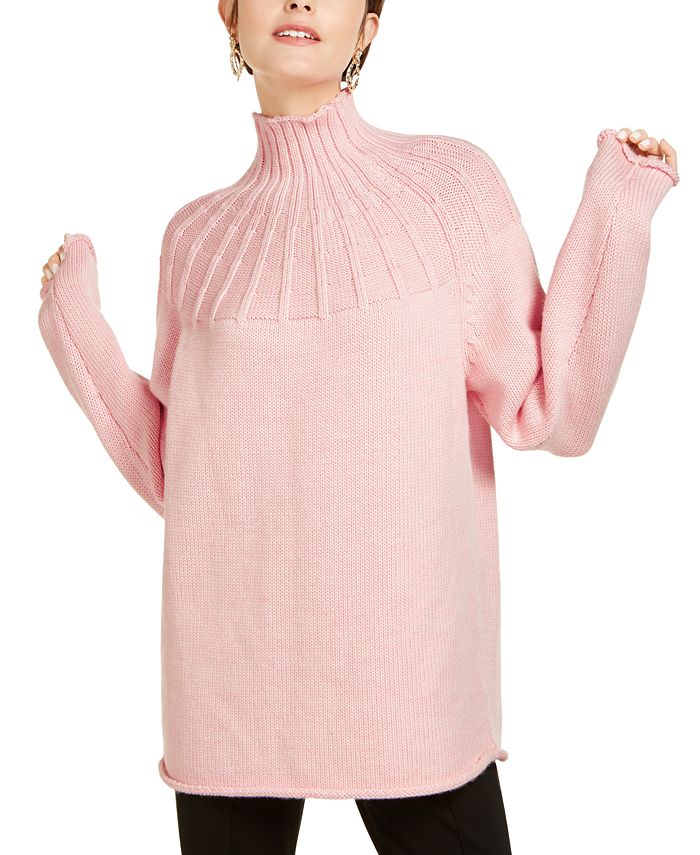 Escada Wool RibbedYoke Turtleneck Sweater Macy's