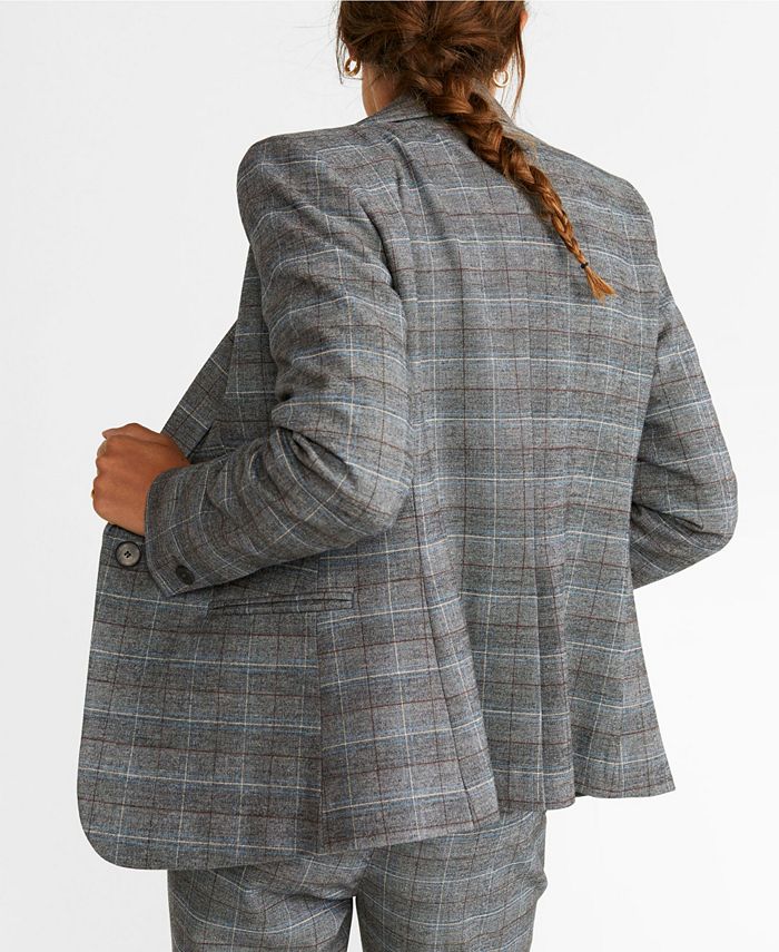 MANGO Check Structured Blazer & Reviews Women Macy's