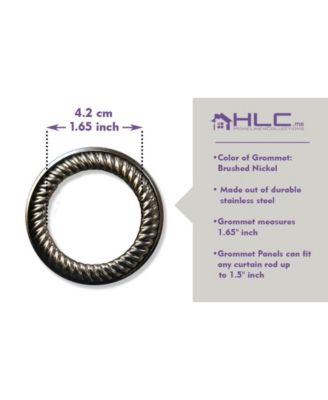 2 Piece Semi Sheer Voile Window Curtain Drapes Grommet Panels for Bedroom, Living Room & Kids Room