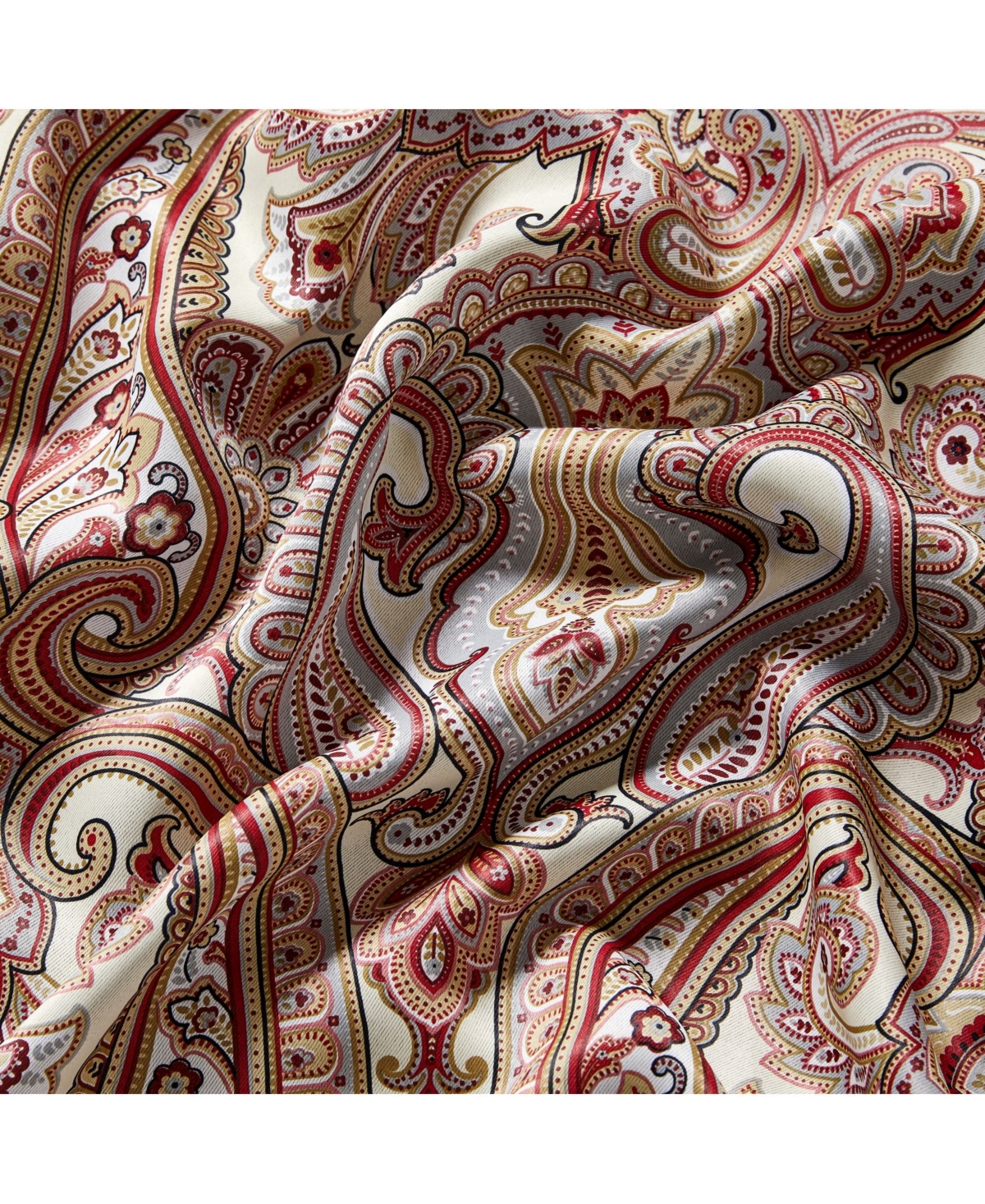 Hlc.me Paris Paisley Decorative Print Damask Pattern Thermal Insulated Energy Savings Room Darkening Soundproof Grommet Window Curtain Panels for Bedr